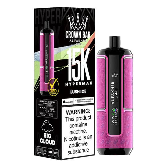 AL FAKHER AL FAKHER CROWN BAR DISPOSABLE LUSH ICE 15000 PUFFS