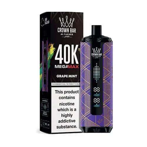 Crown bar Al fakher 40k puff grape mint