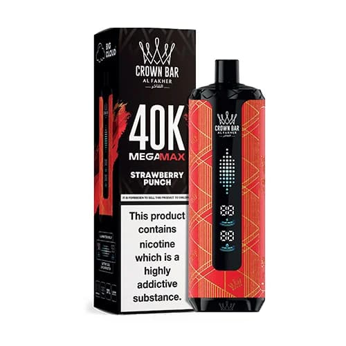 Crown bar al fakher strawberry punch iced