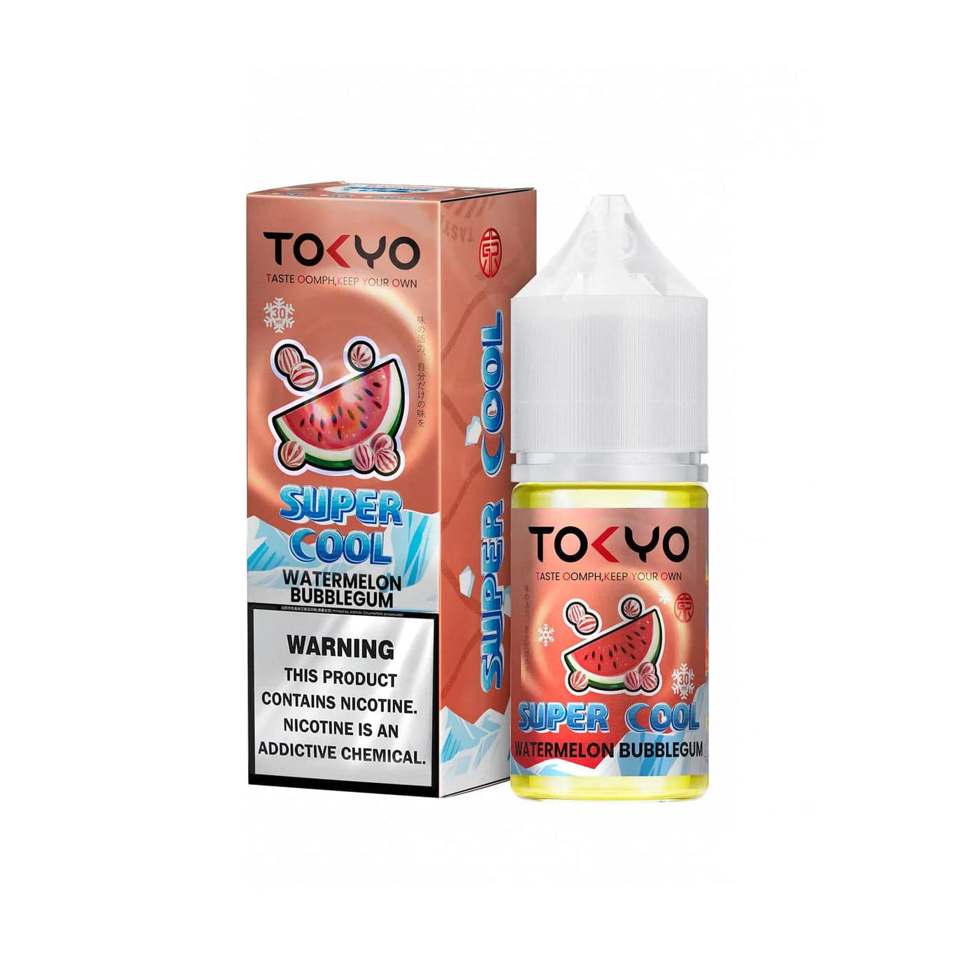 TOKYO SUPER COOL WATERMELON BUBBLEGUM ICE SALTNIC 30ML